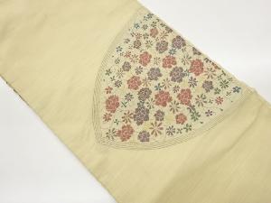 金糸花々模様織出し名古屋帯